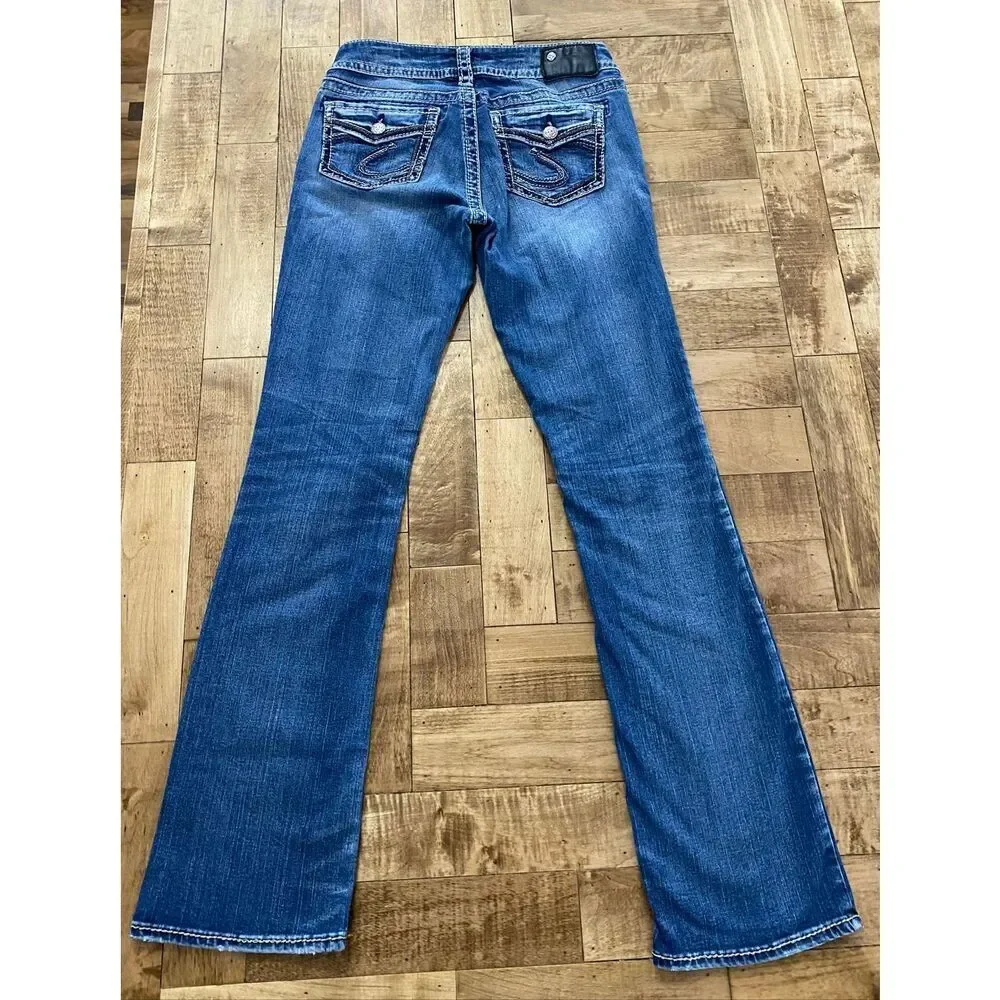 Silver Suki Fluid Boocut Womens Denim Jeans Sz 28